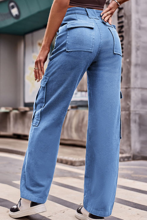 'Novalie' High Waist Cargo Pants - Celes Fashion